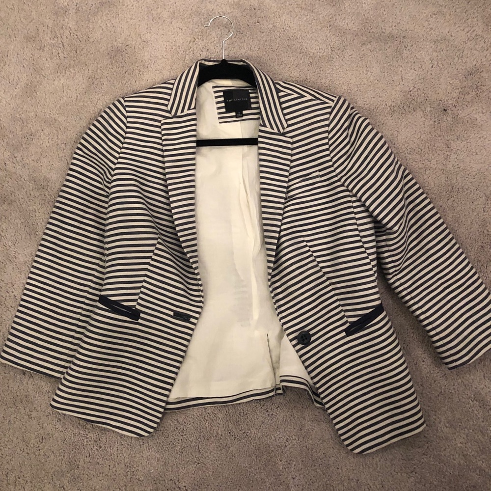 Nautical Striped Suit Jacket